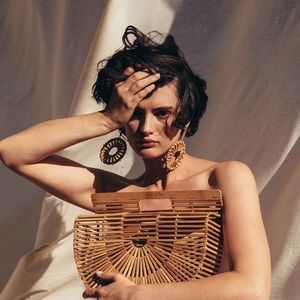 Giana Getaway Wooden Circle Drop Earrings